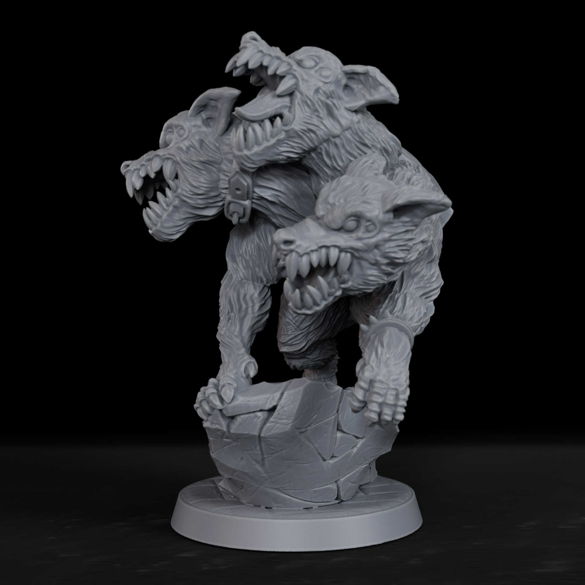 Board Game Monster - 30mm TRPG Cerberus Miniature - Fierce