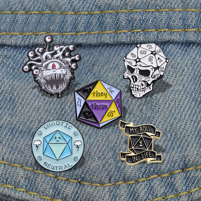 Board Game Roleplay - Adventure Game Enamel Pins Custom Board