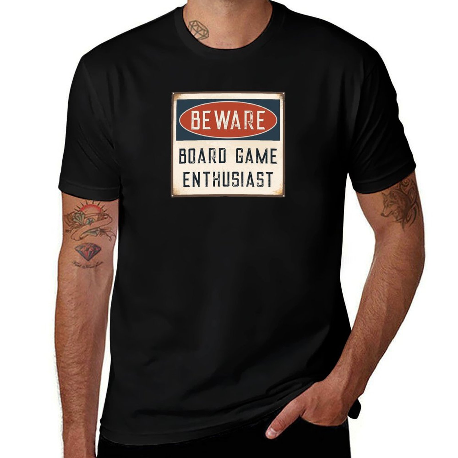 Board Game Enthusiast - Beware Board Game Enthusiast Distressed Text