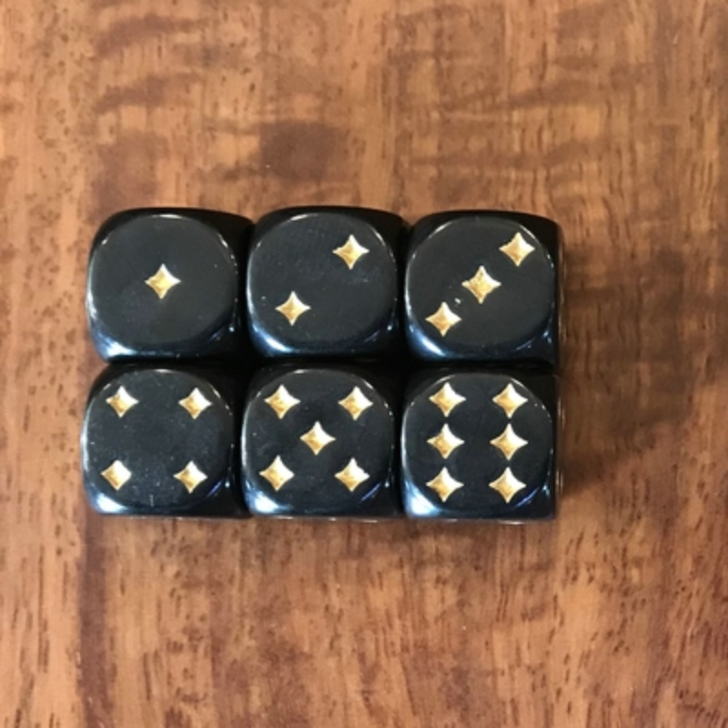 Board Game Dots - 6PCSD/Lot D6 Dice Six Sided Black