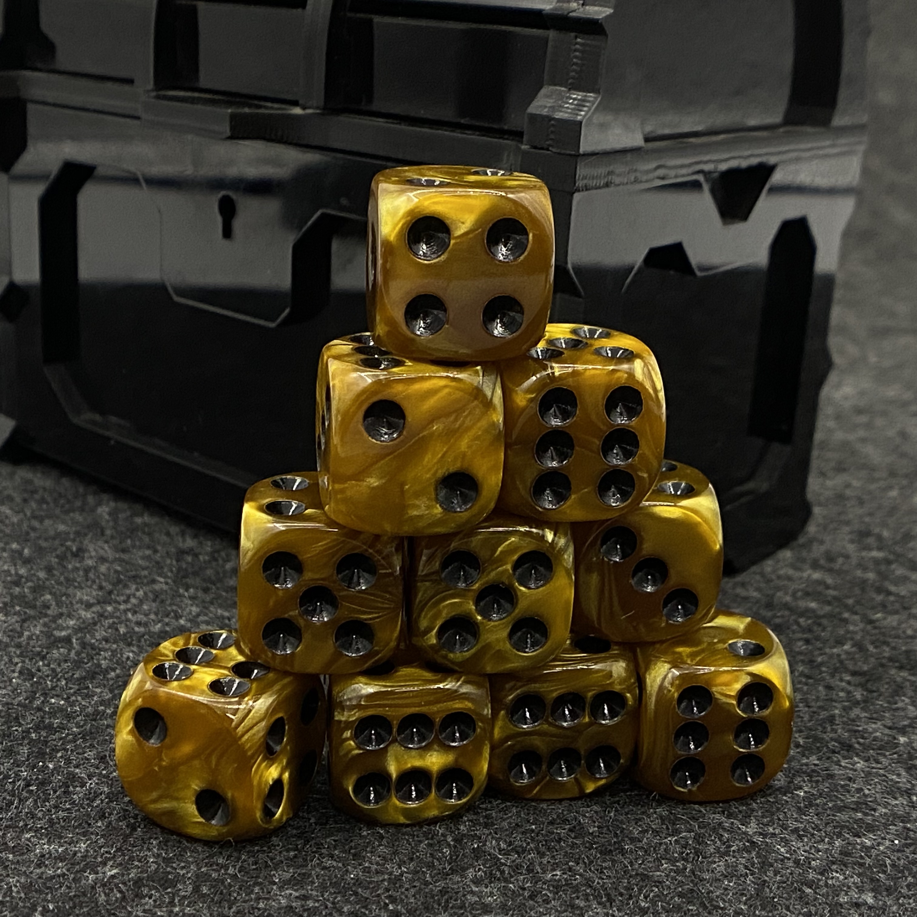 Board Game Dots - 10PCS/Set 16mm Pearl Golden Yellow Color