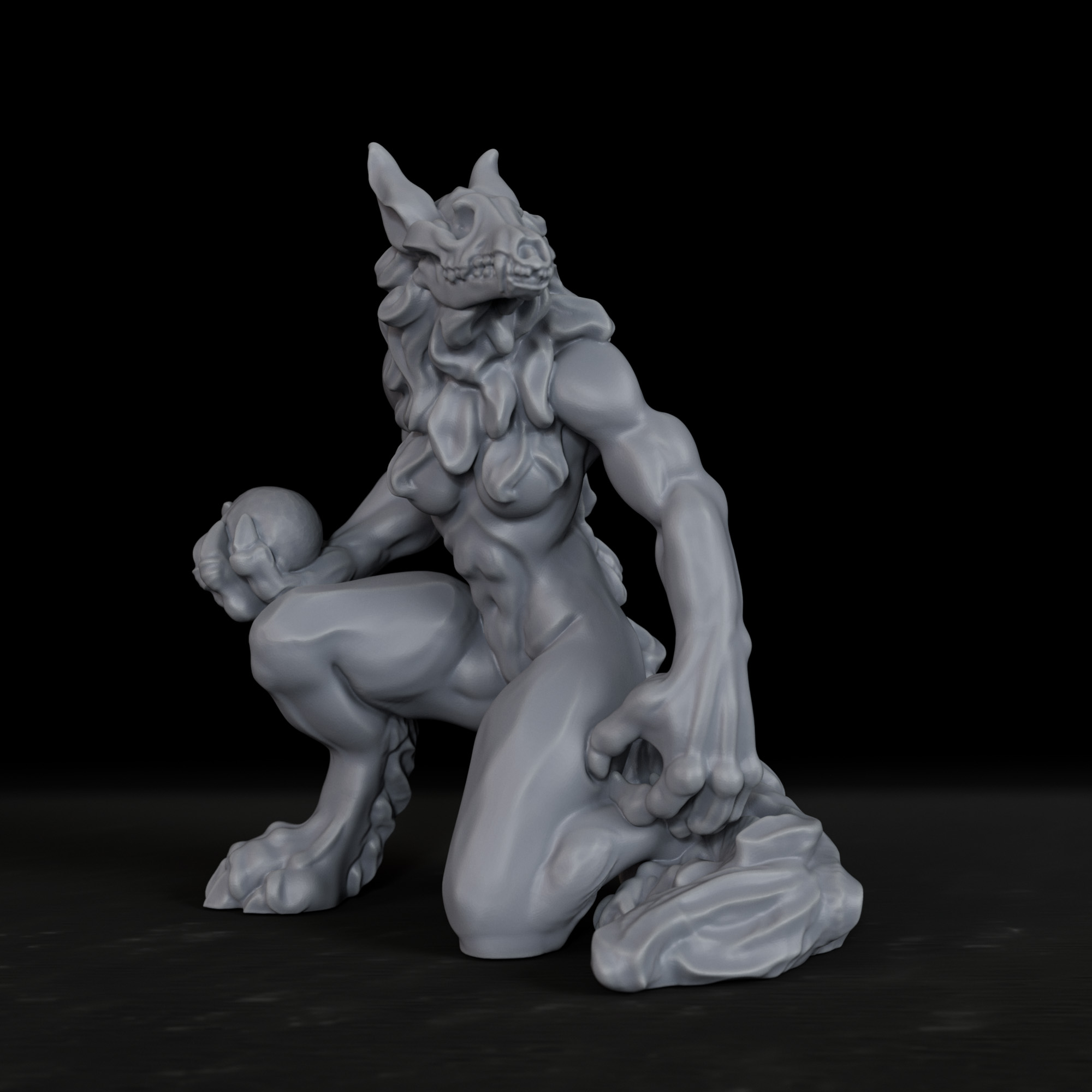 Board Game Monster - RPG Hell Wolf Minis - Paintable
