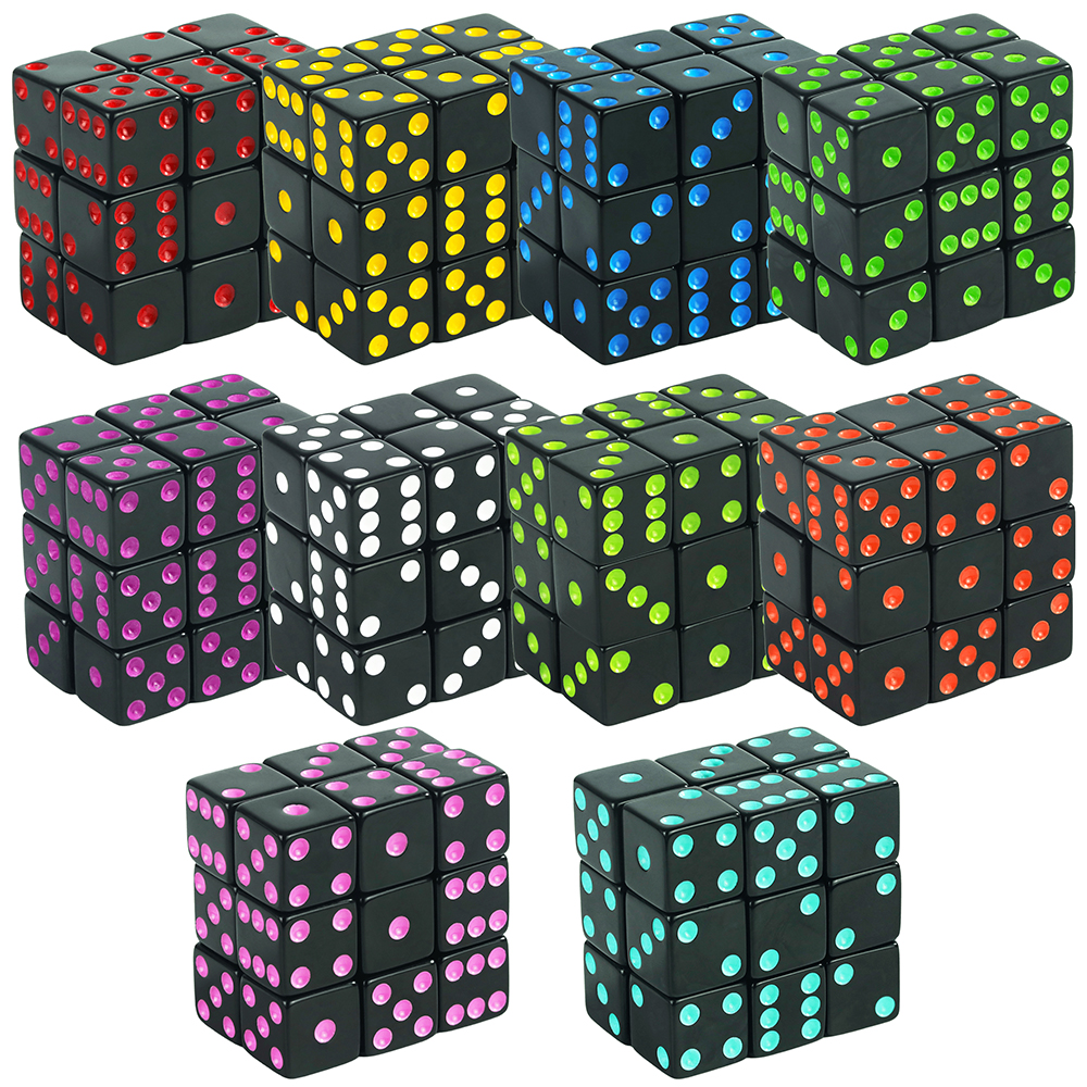 Board Game Dots - 6 Sided Square Corner Dice 16mm