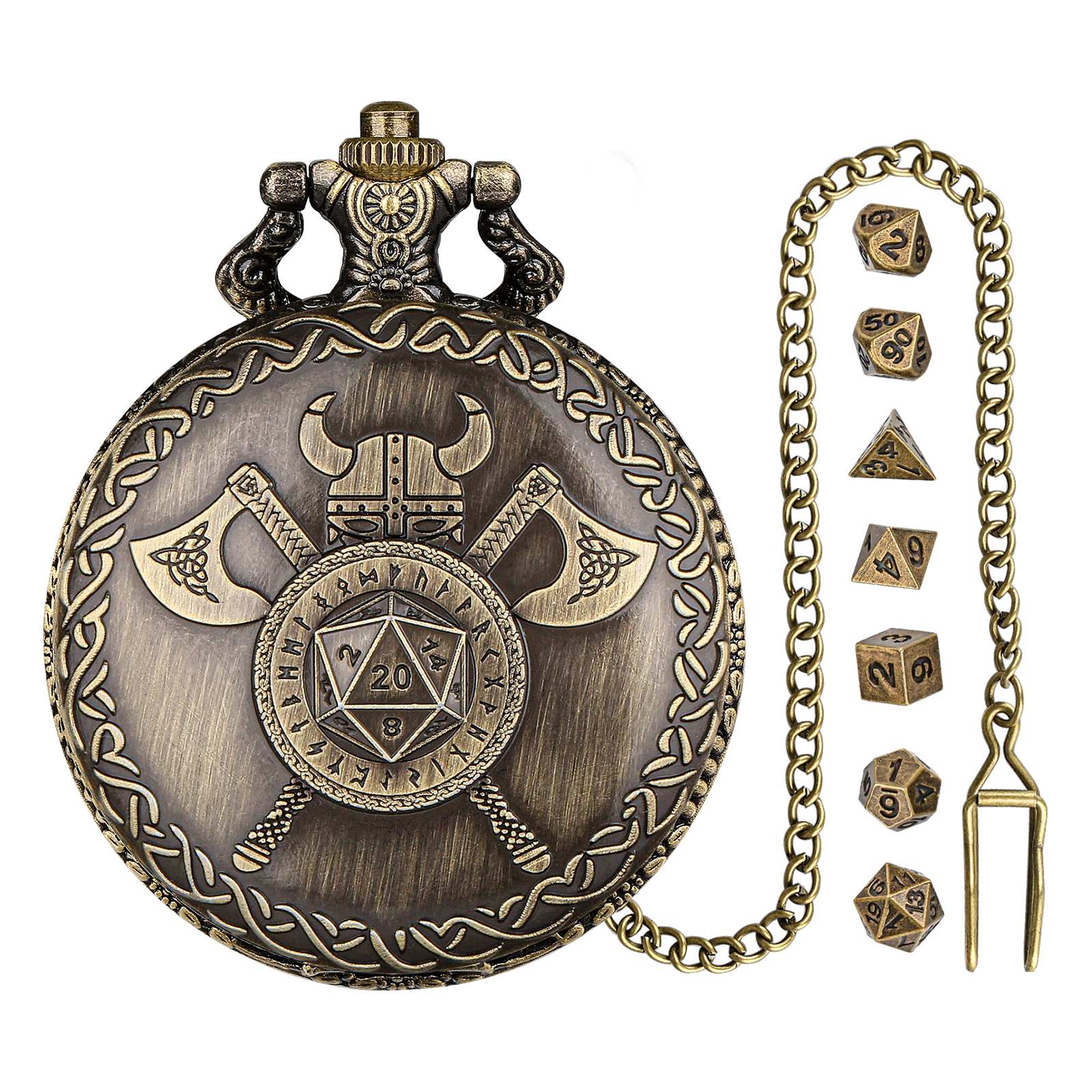 Board Game Roleplay - YISUYA Double Axe Pocket Watch Case