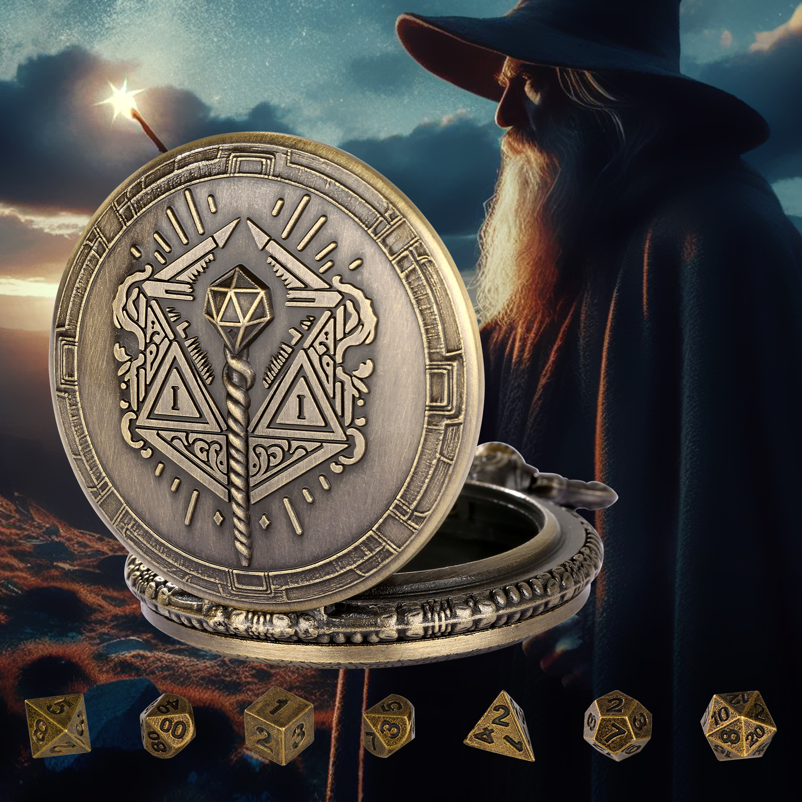 Board Game Roleplay - YISUYA Wizard Pocket Watch Case DND