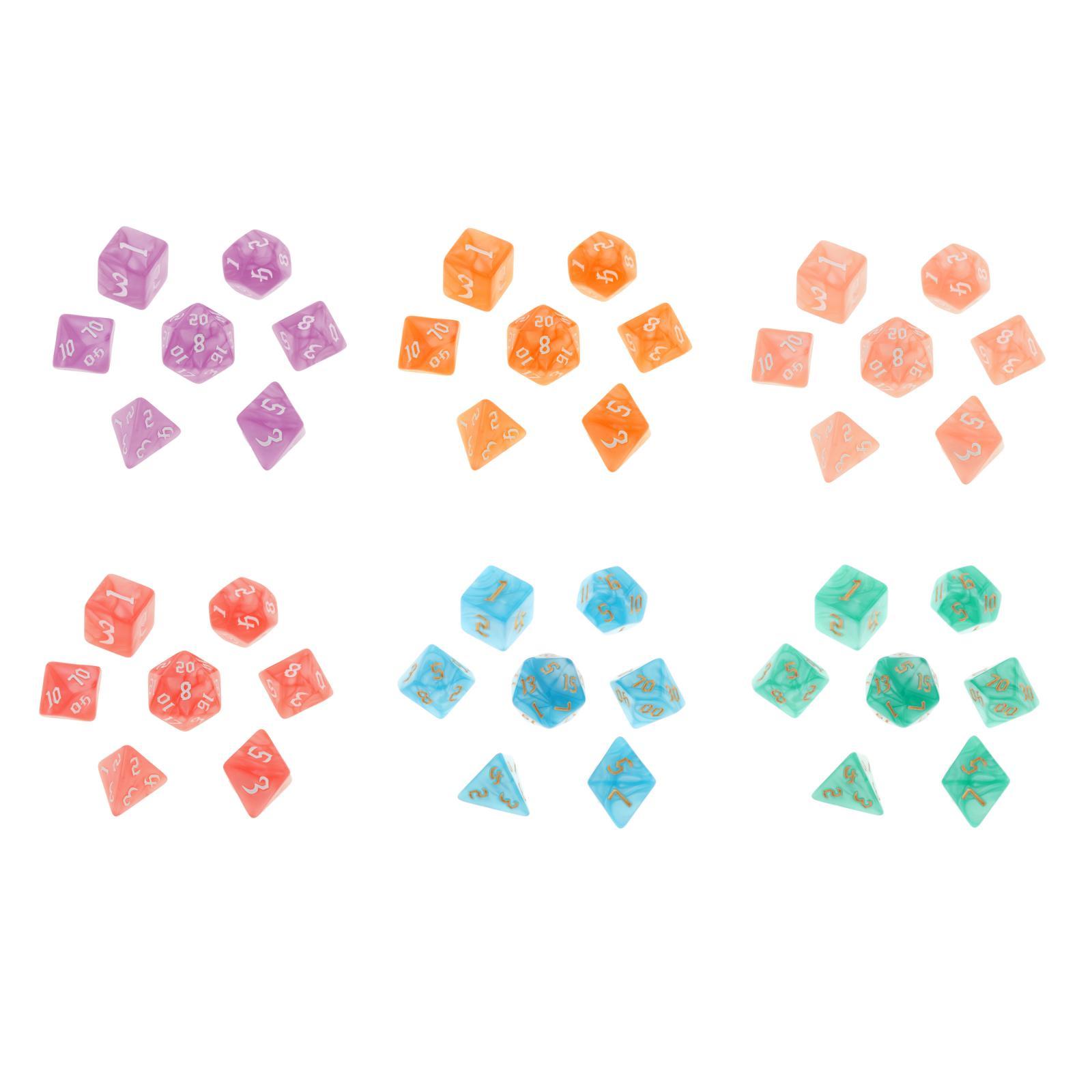 Board Game Roleplay - Digital Dices Acrylic Polyhedral Dice Set