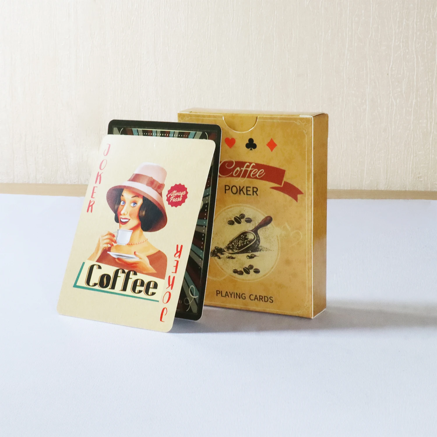 Board Game Book - Coffee Paper Playing Cards Vintage Style