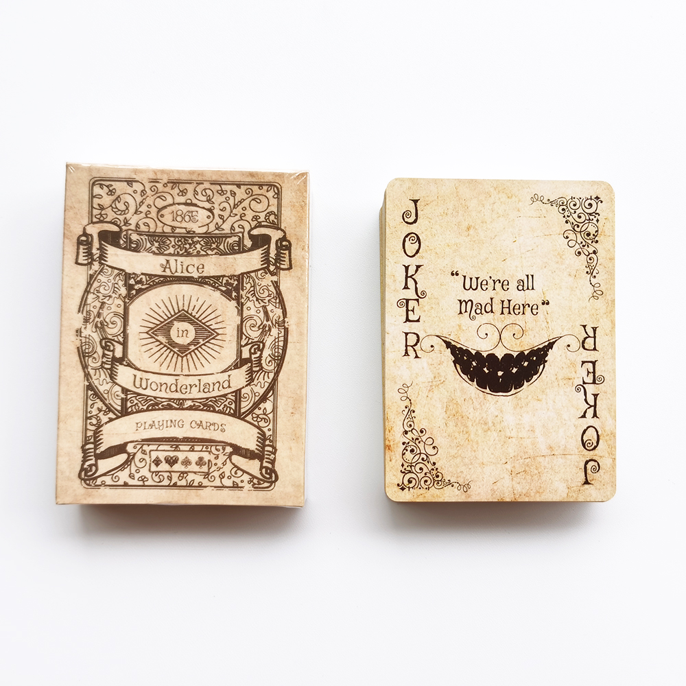 Board Game Book - Vintage Style Playing Cards Alice in