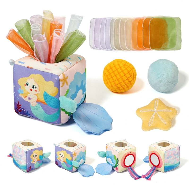 Board Game Book - Baby Montessori Toy cotton Magic Tissue