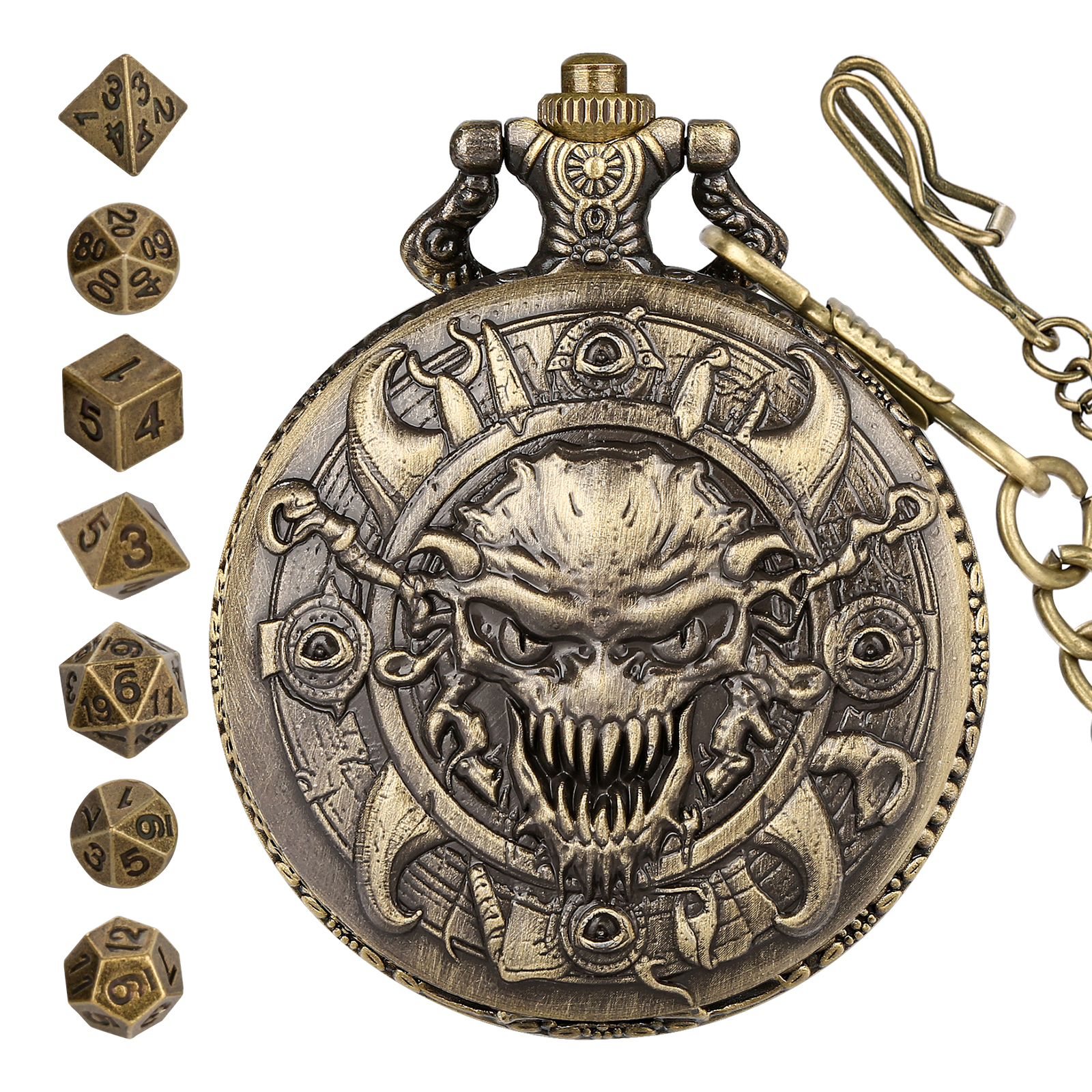 Board Game Roleplay - YISUYA Vintage Pocket Watch Case Dice
