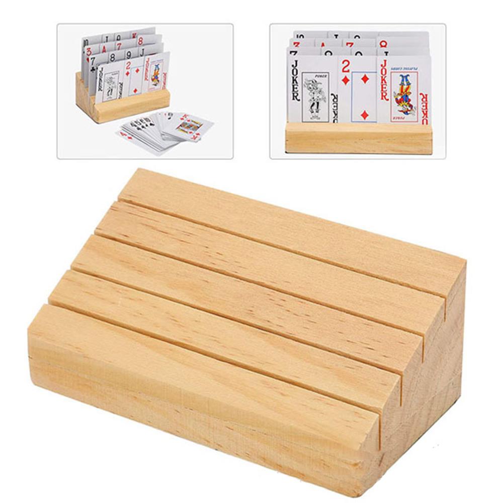 Board Game Book - Hands-Free Wooden Playing Card Holder, Board