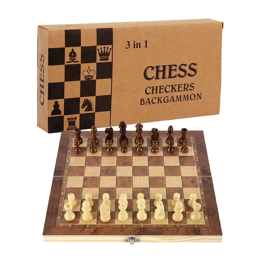 3 in 1 Chess Board, Folding Wo - огляд і ціна Board Game Book