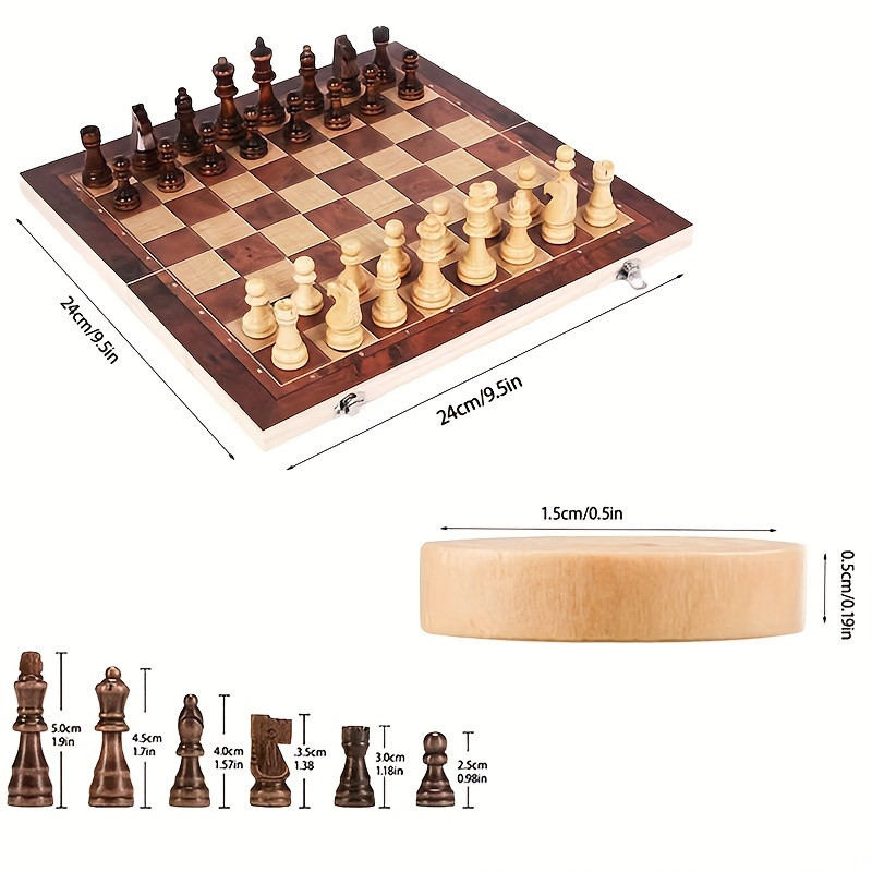 3 in 1 Chess Board, Folding Wo - огляд і ціна Board Game Book