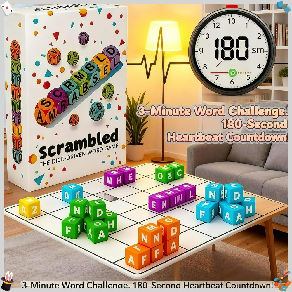 Scrambled Dice Word Game for 2 - огляд і ціна Board Game Word
