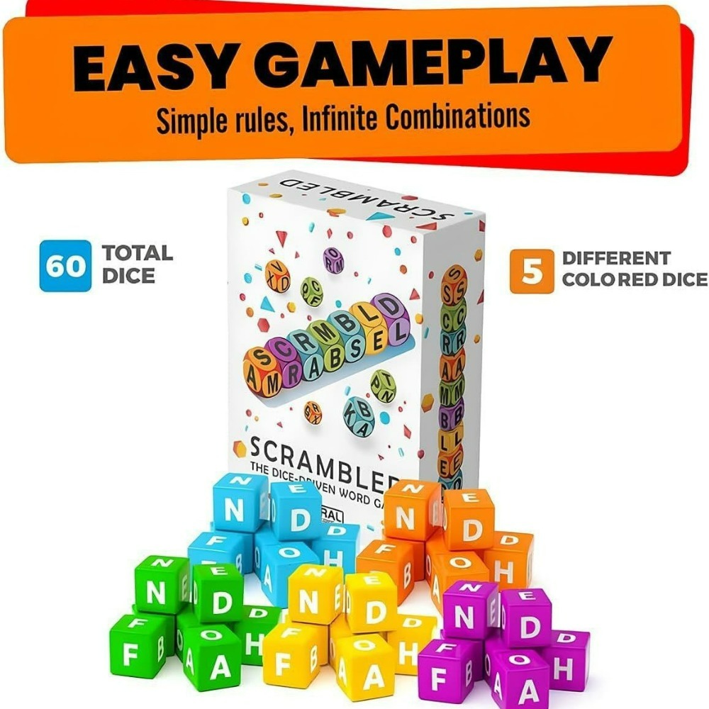 Scrambled Dice Word Game for 2 - огляд і ціна Board Game Word