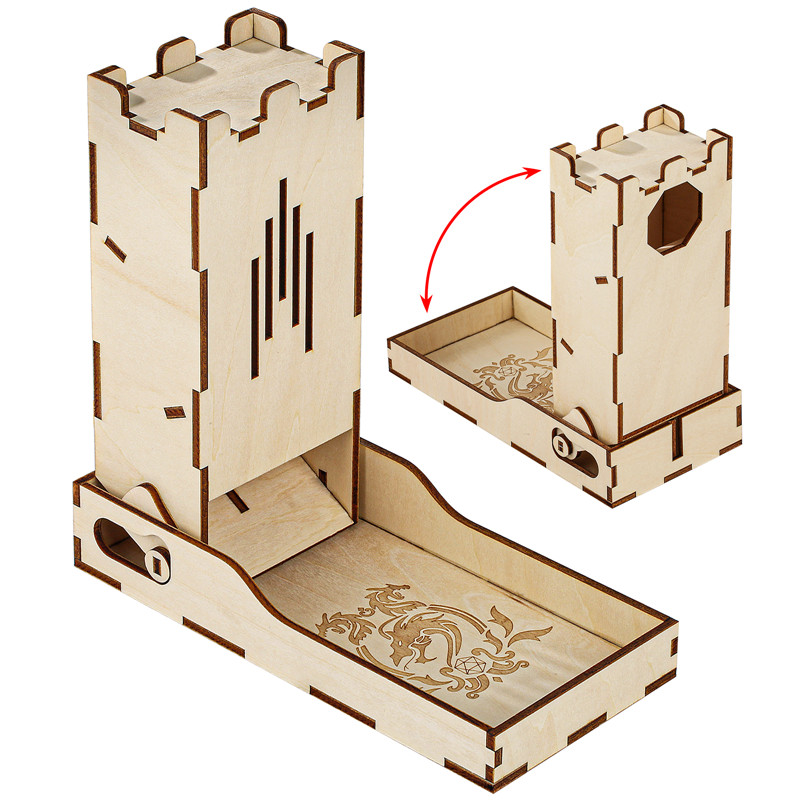 Portable Double Dragon Wooden  - огляд і ціна Dice Tower Wooden