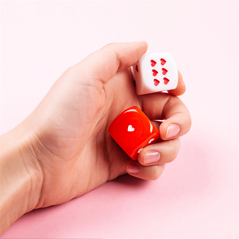 2Pcs/Lot 25mm D6 Dice With Hea - огляд і ціна Board Game Dots