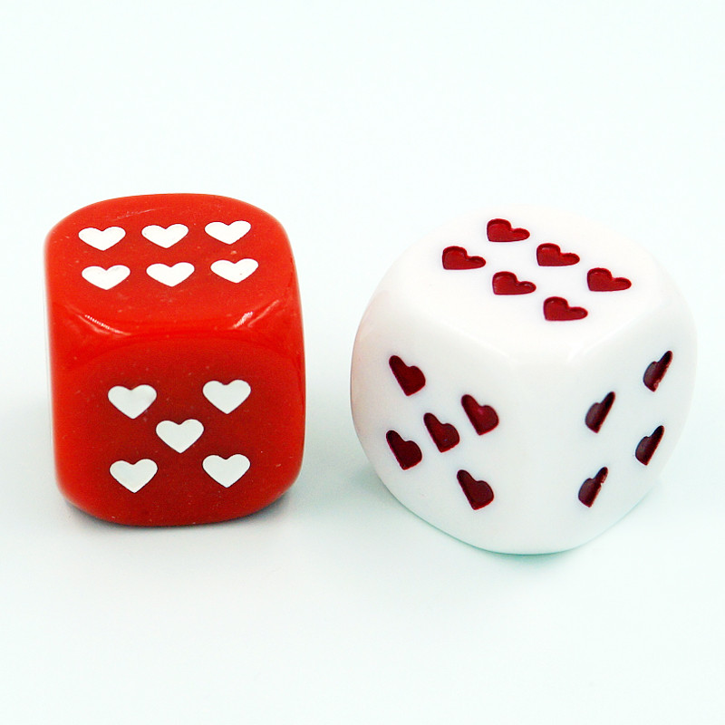 2Pcs/Lot 25mm D6 Dice With Hea - огляд і ціна Board Game Dots