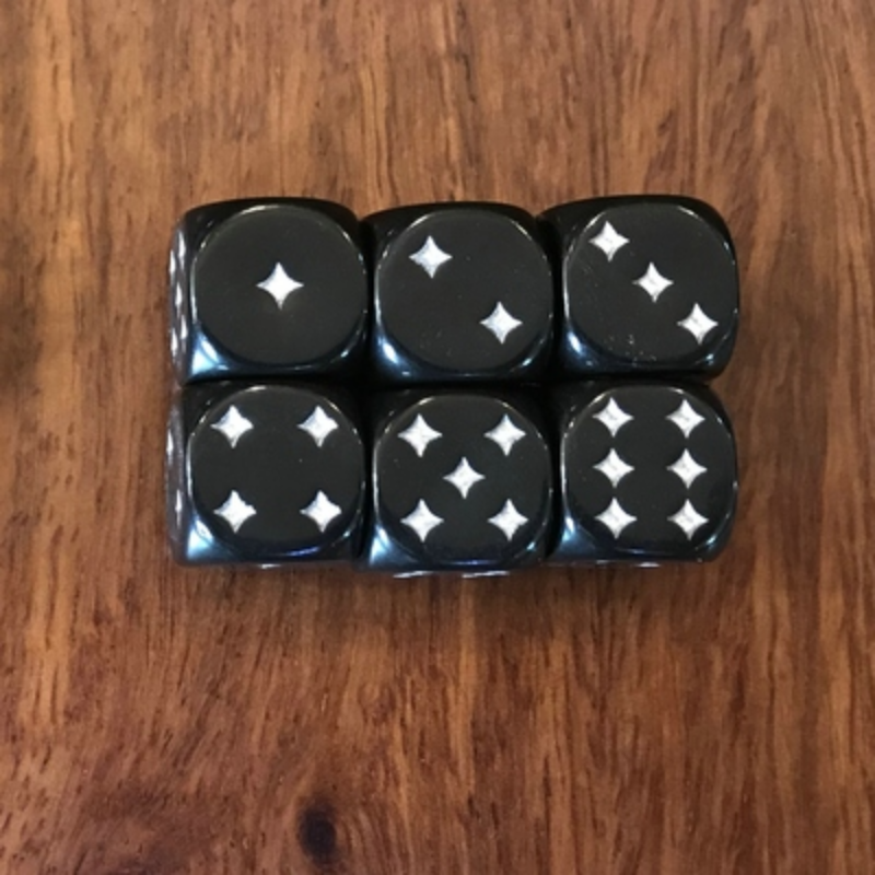 6PCSD/Lot D6 Dice Six Sided Bl - огляд і ціна Board Game Dots
