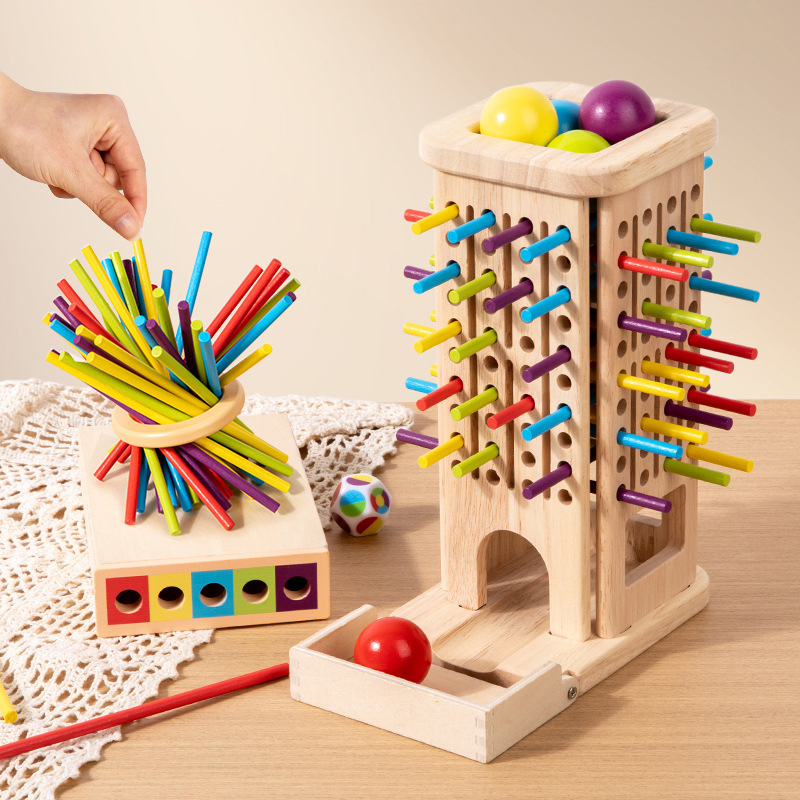 Montessori Game Wooden Stick T - огляд і ціна Dice Tower Wooden