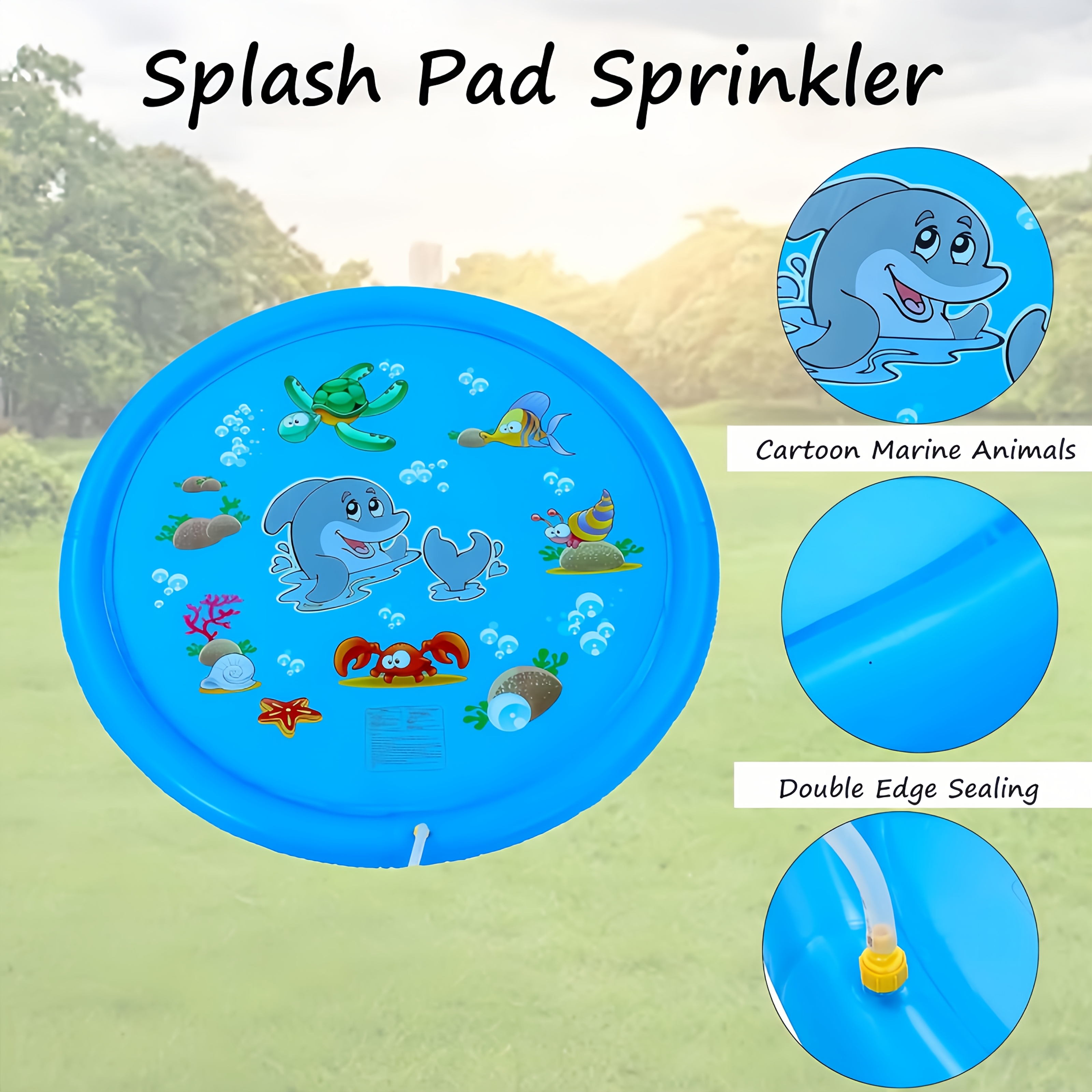 PVC Inflatable Splash Pad Spri - огляд і ціна Play Mat Neoprene