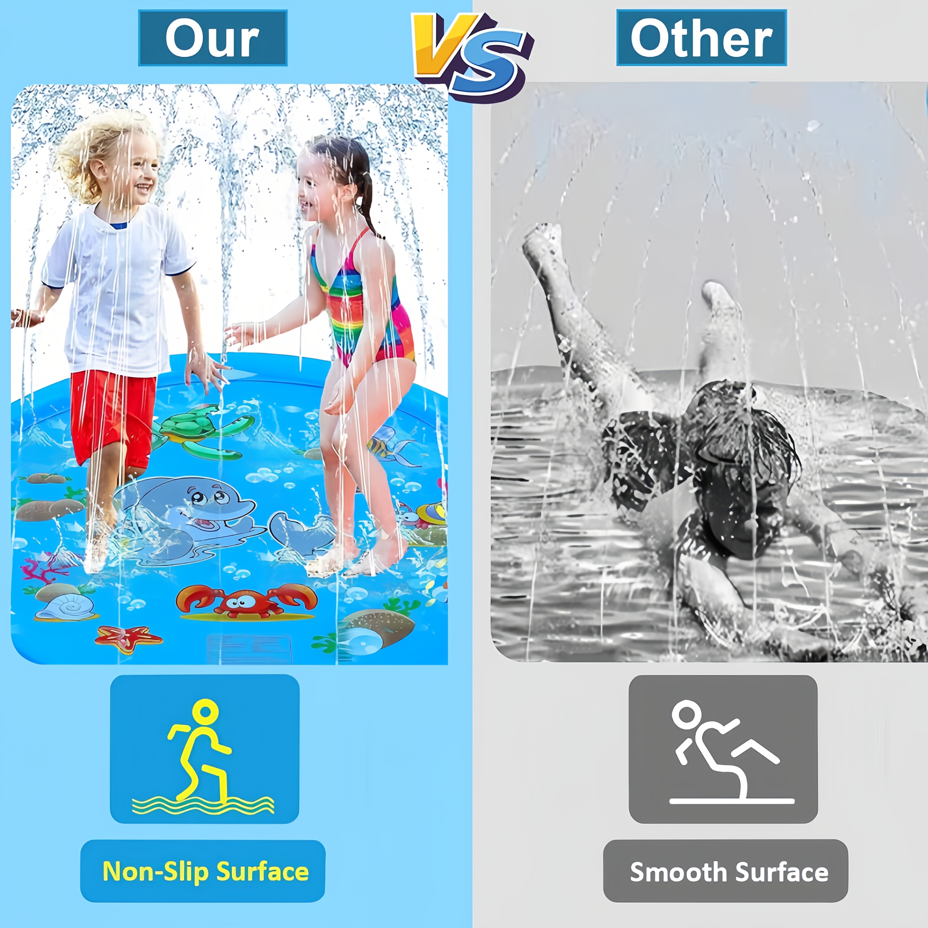 PVC Inflatable Splash Pad Spri - огляд і ціна Play Mat Neoprene
