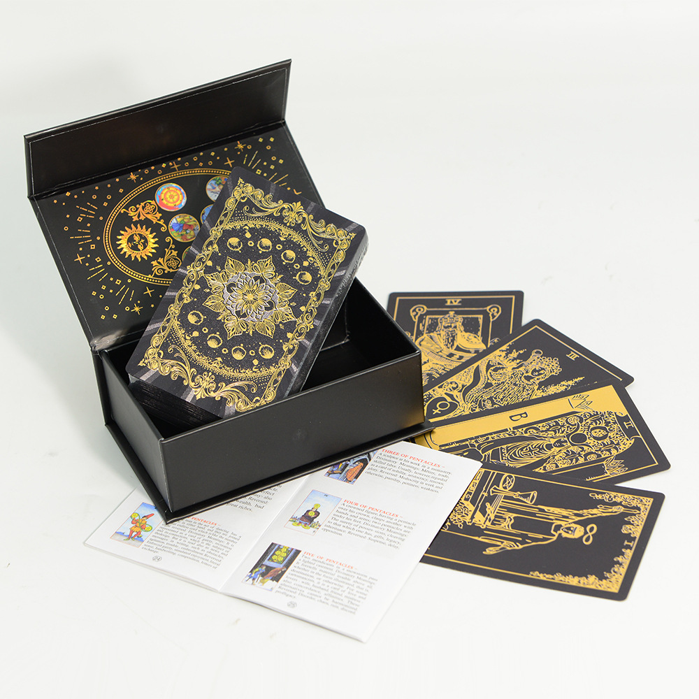 12*7cm Gold Foil Tarot Cards w - огляд і ціна Board Game Book