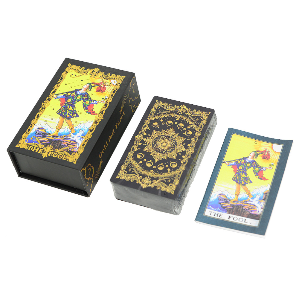 12*7cm Gold Foil Tarot Cards w - огляд і ціна Board Game Book