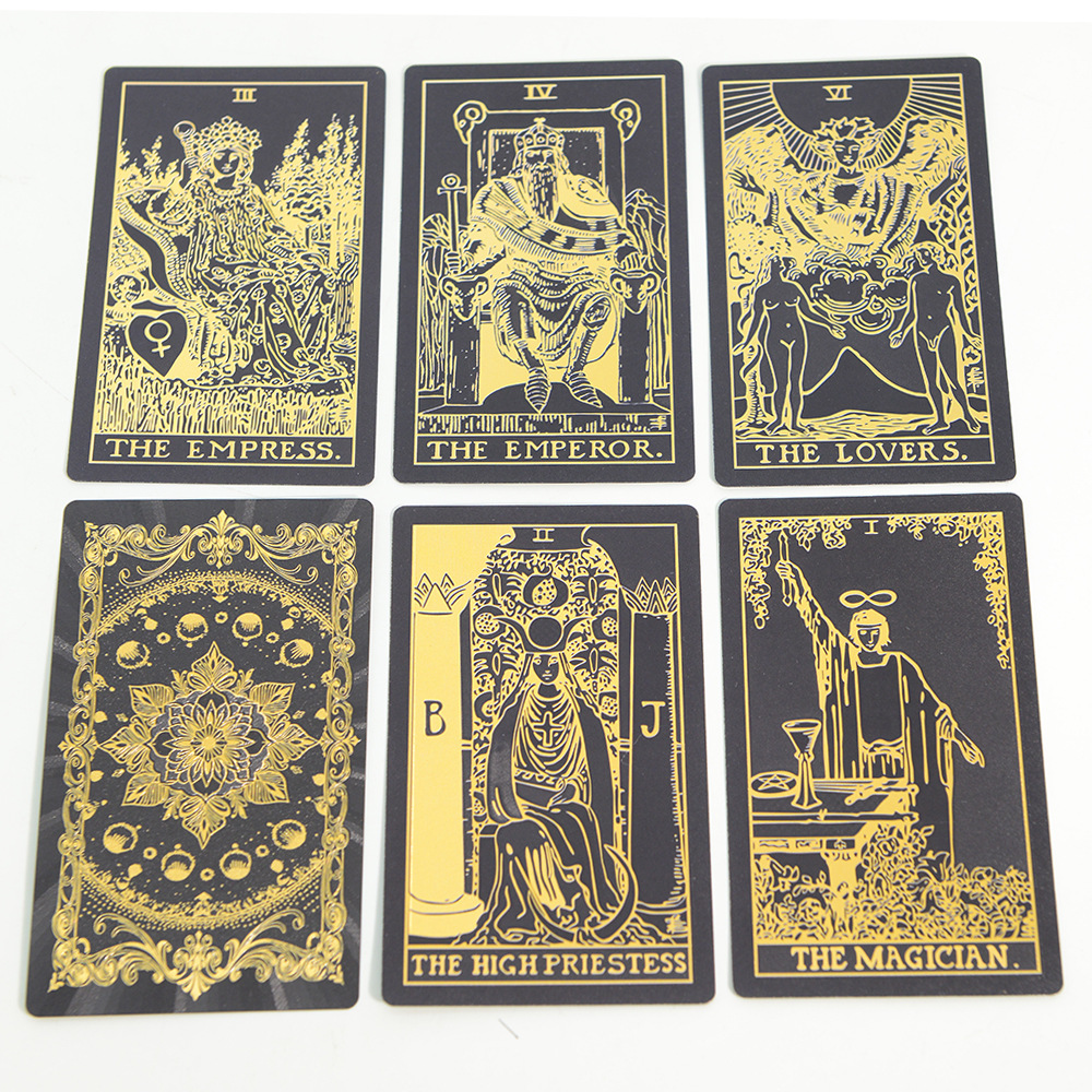 12*7cm Gold Foil Tarot Cards w - огляд і ціна Board Game Book