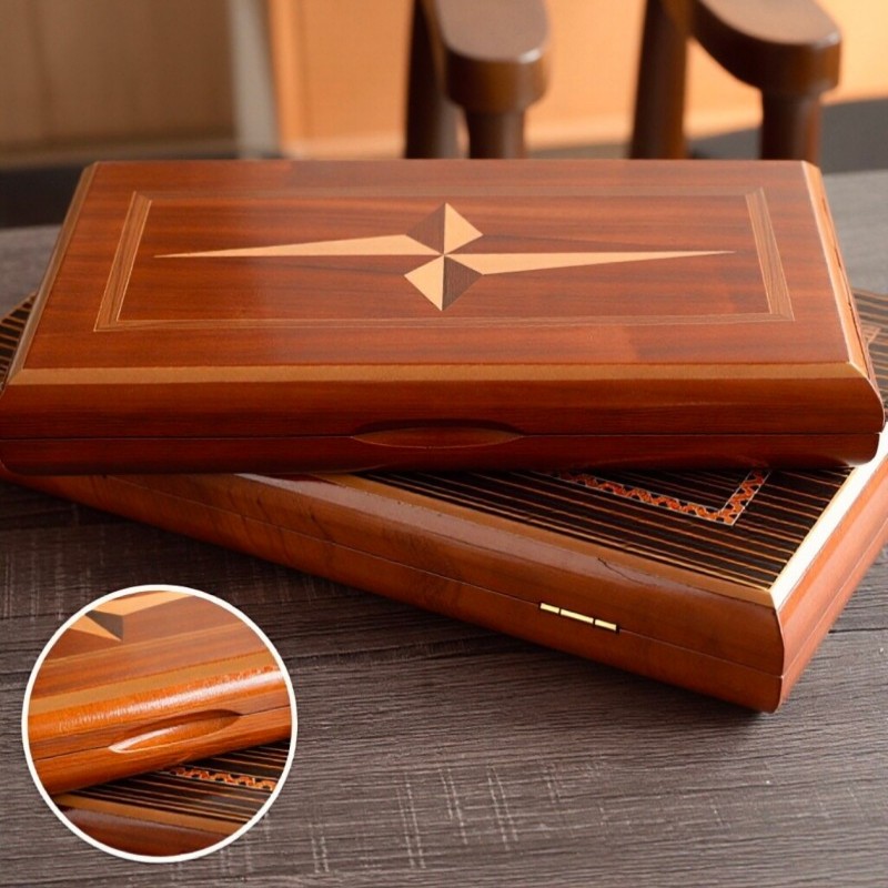 Solid Wood Backgammon 11-19 In - огляд і ціна Board Game Book
