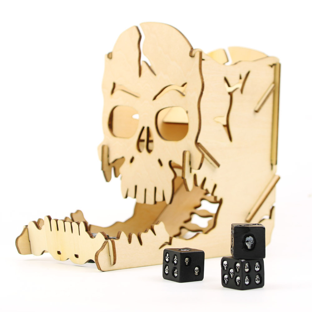 Skull Dice Tower Handicraft Wo - огляд і ціна Dice Tower Wooden