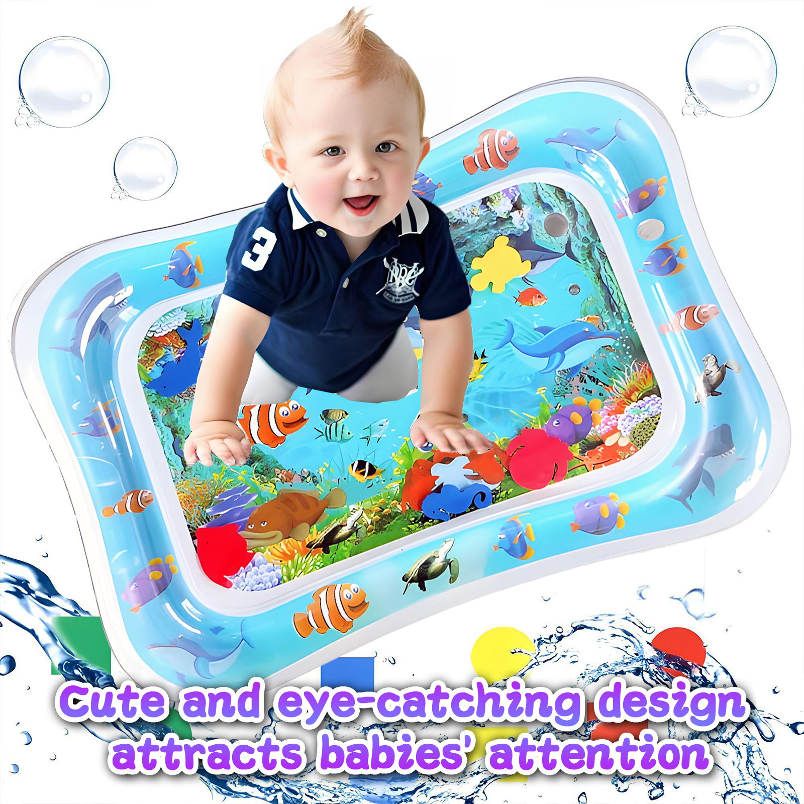 Tummy Time Water Mat, Inflatab - огляд і ціна Play Mat Neoprene