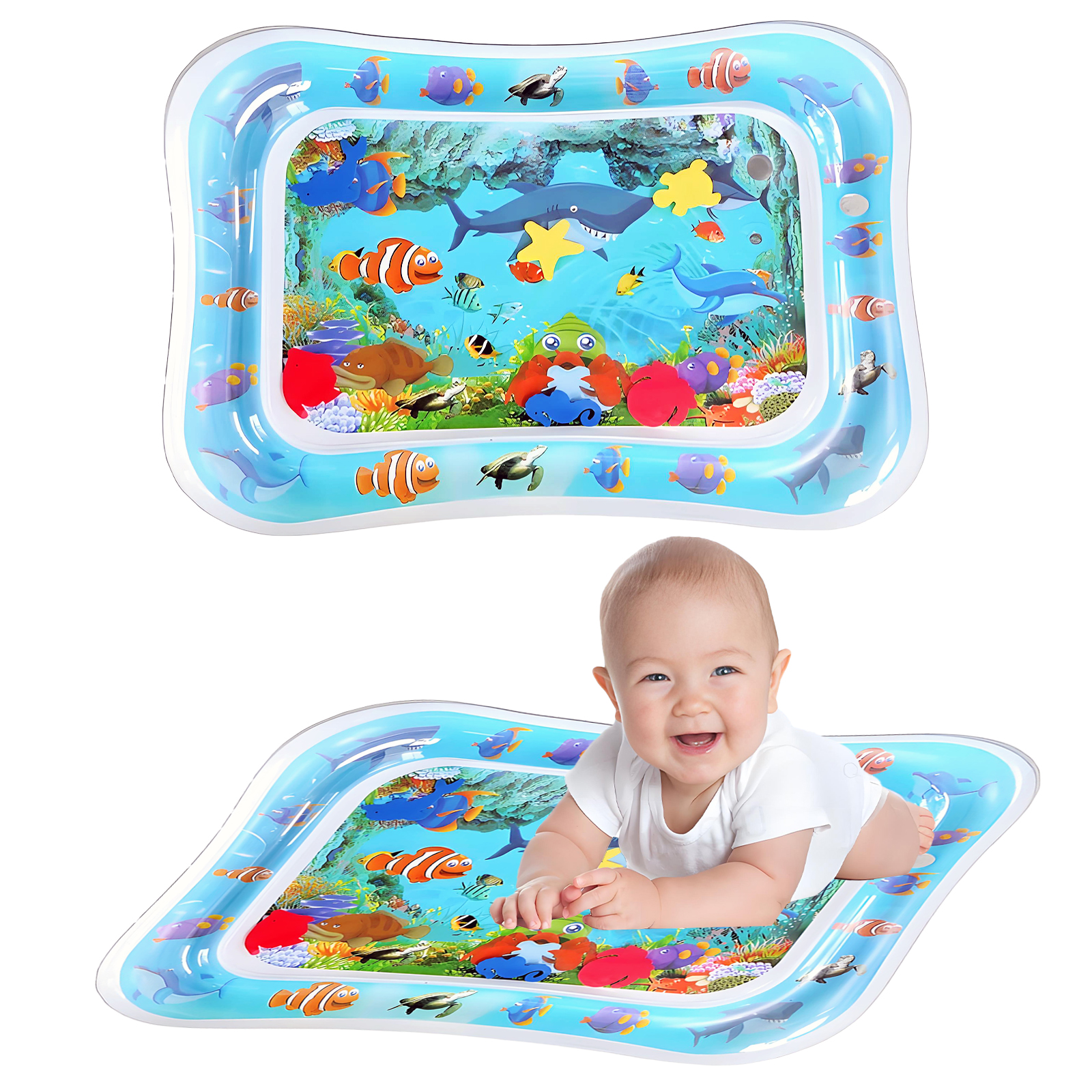 Tummy Time Water Mat, Inflatab - огляд і ціна Play Mat Neoprene