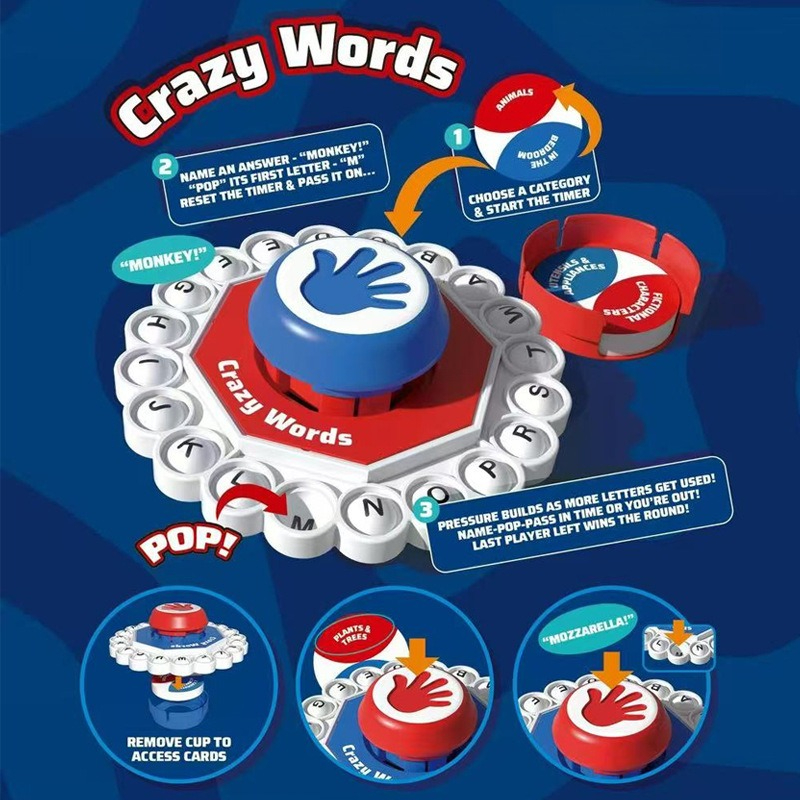 Crazy Alphabet Word Press Boar - огляд і ціна Board Game Word