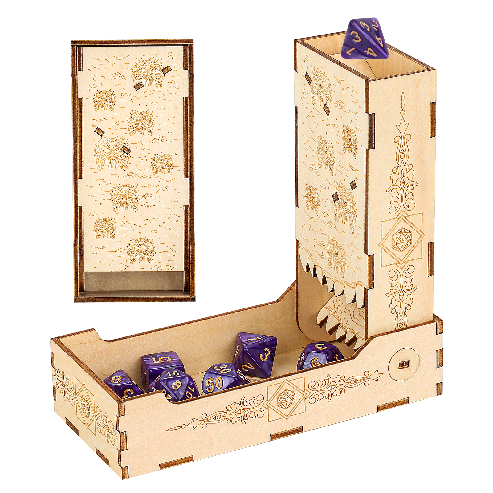 Foldable Wooden Dice Tower Cre - огляд і ціна Dice Tower Wooden