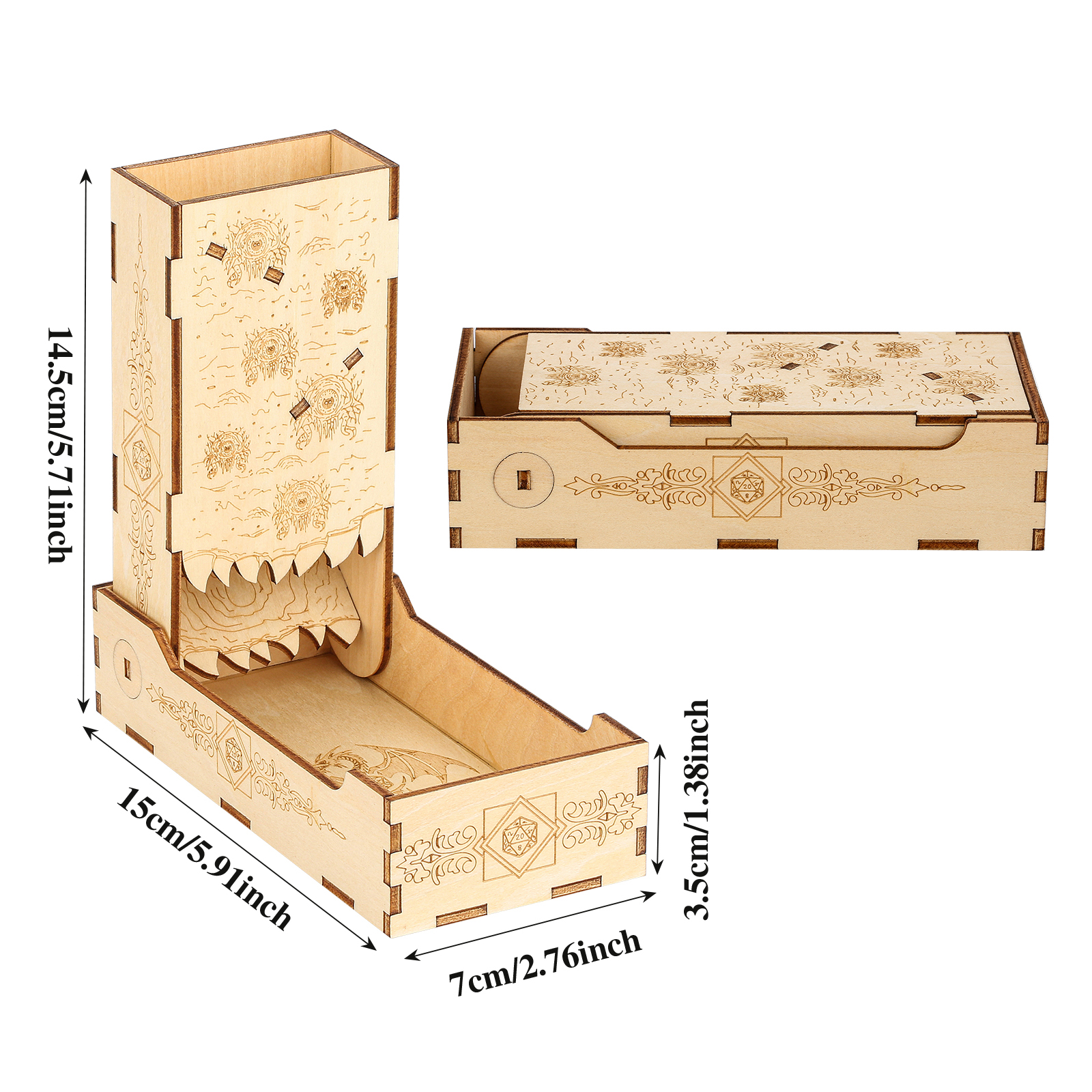 Foldable Wooden Dice Tower Cre - огляд і ціна Dice Tower Wooden