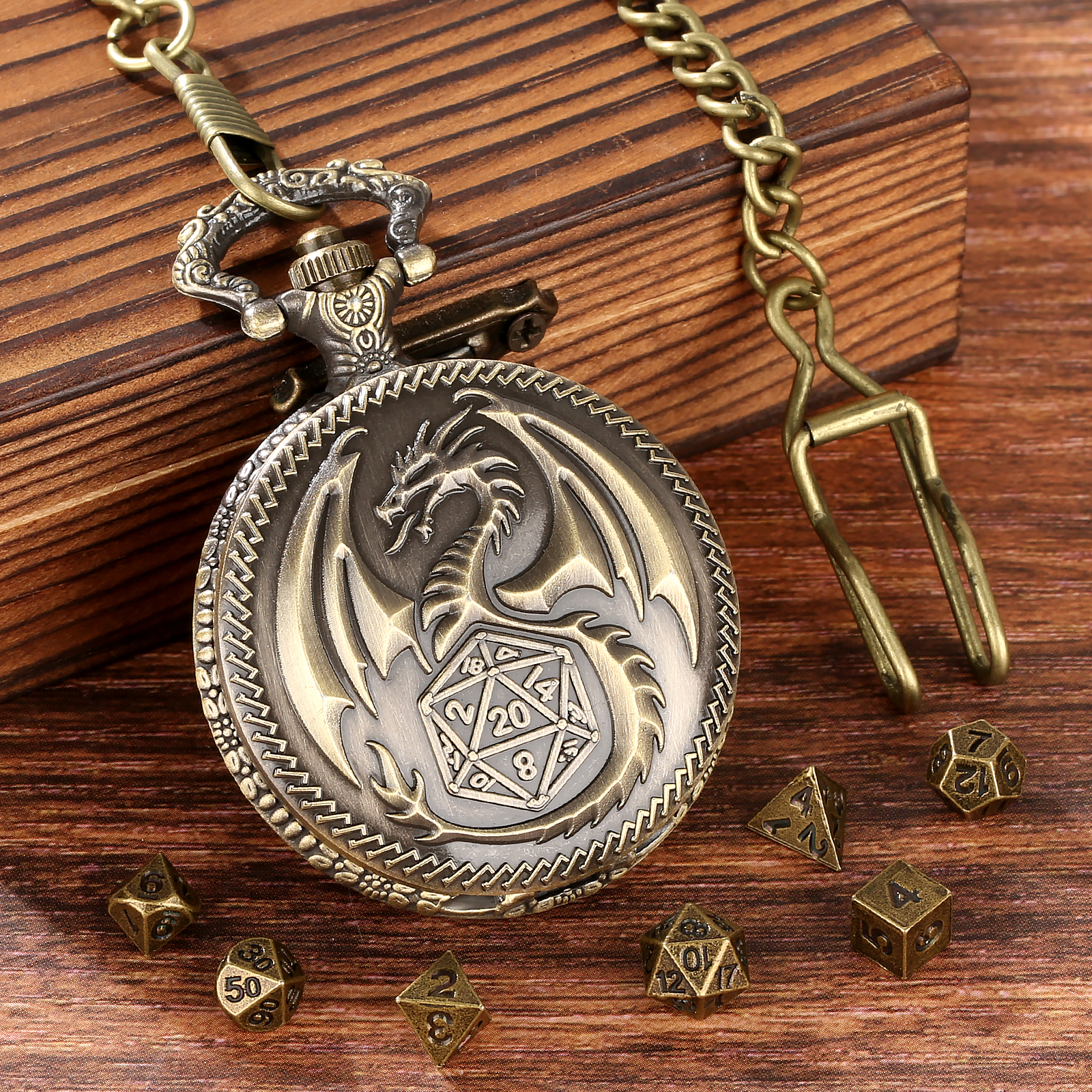 YISUYA Dragon Pocket Watch Cas - огляд і ціна Board Game Roleplay