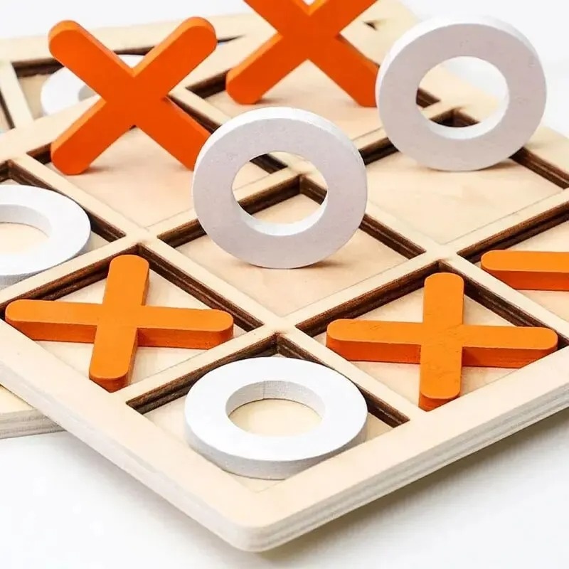 Wooden Tic Tac Toe Games Puzzl - огляд і ціна Board Game Family