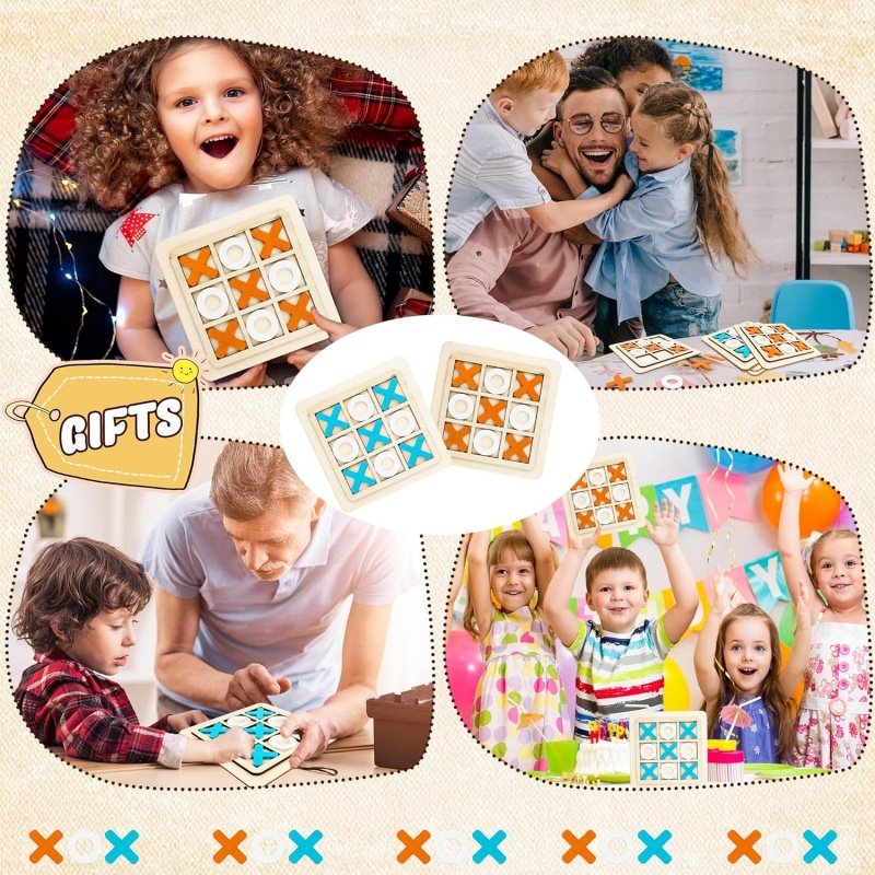 Wooden Tic Tac Toe Games Puzzl - огляд і ціна Board Game Family