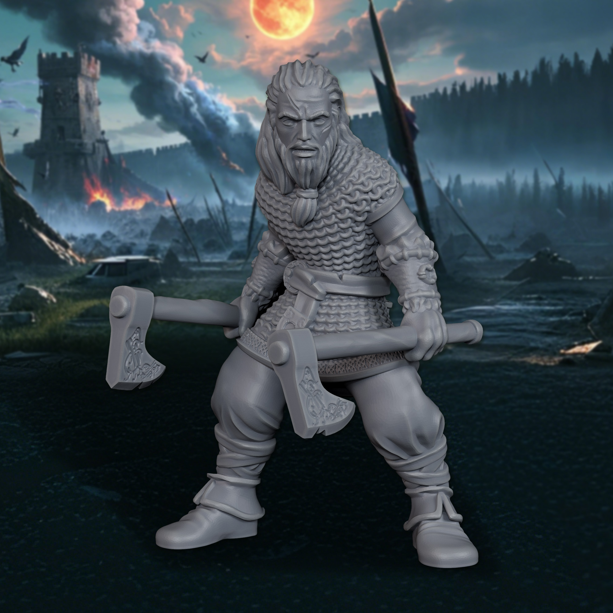3Pcs Warrior RPG Miniature - N - огляд і ціна Board Game Roleplay