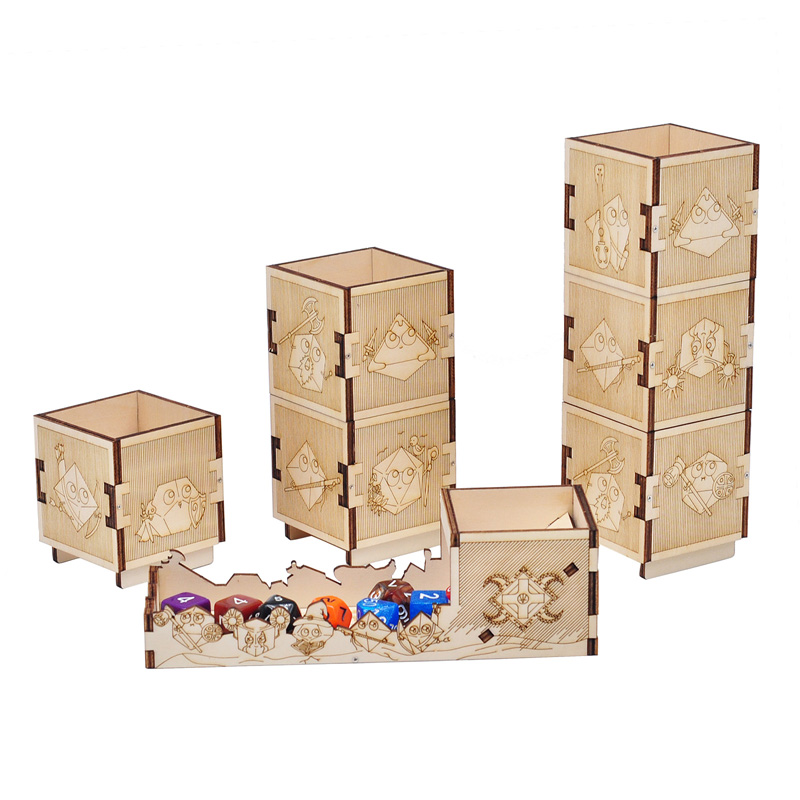 Modular Dice Tower Wood Laser  - огляд і ціна Dice Tower Wooden