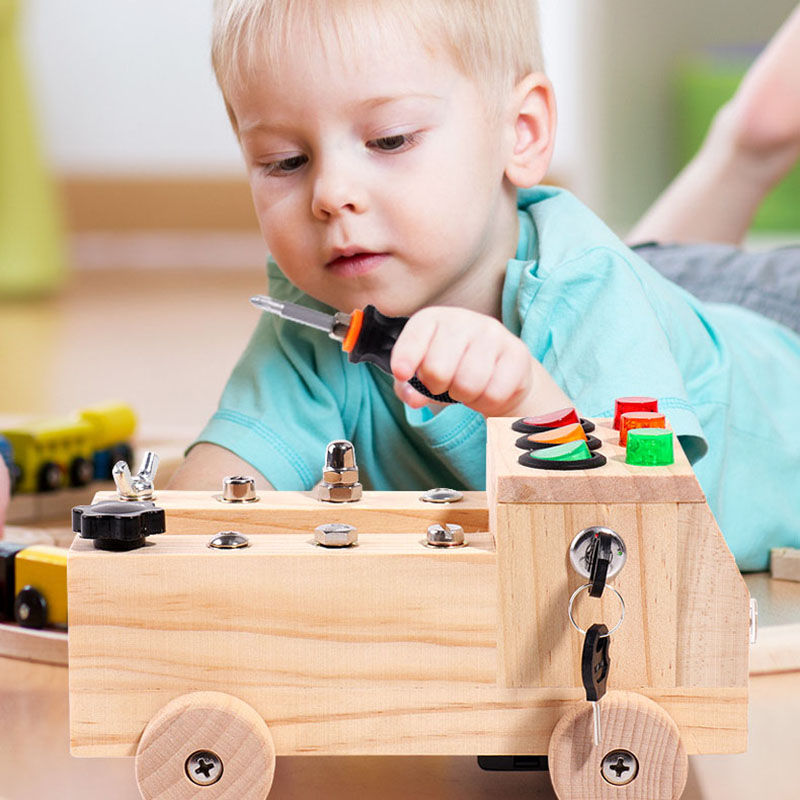 Wooden Montessori Busy Board S - огляд і ціна Board Game For 6 Years Old