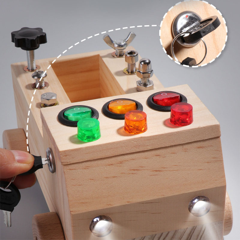 Wooden Montessori Busy Board S - огляд і ціна Board Game For 6 Years Old