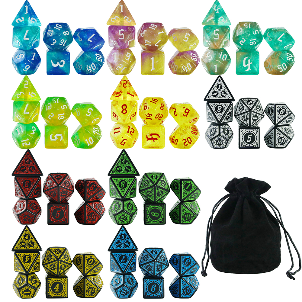 10sets DND Dice Set with Bag,  - огляд і ціна Board Game Enthusiast