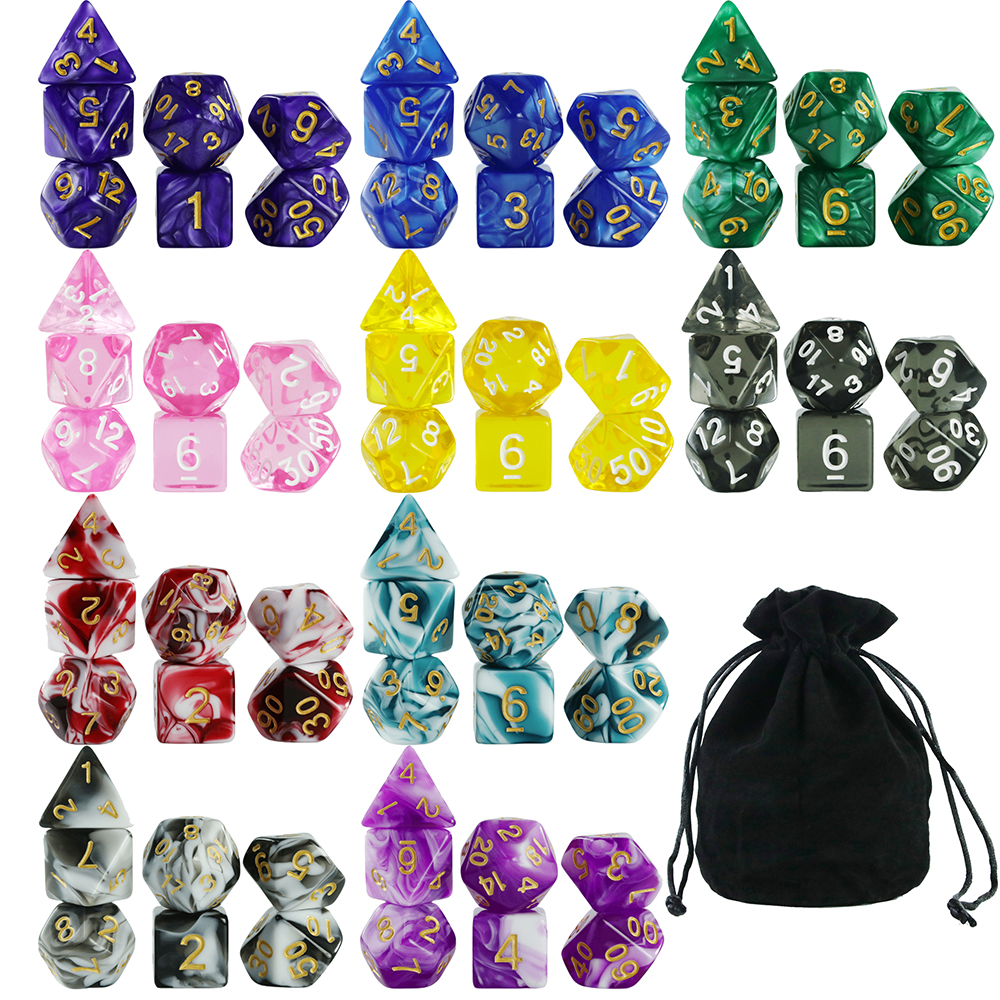10sets DND Dice Set with Bag,  - огляд і ціна Board Game Enthusiast