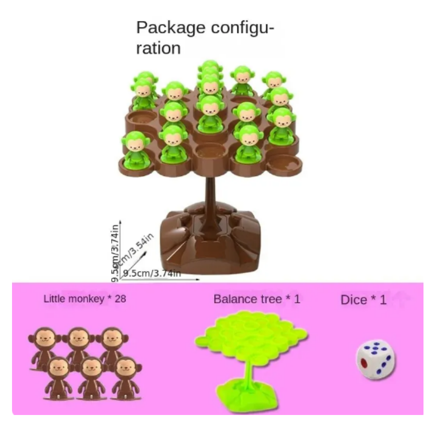 Monkey Balance Tree Focus Bala - огляд і ціна Board Game For 6 Years Old