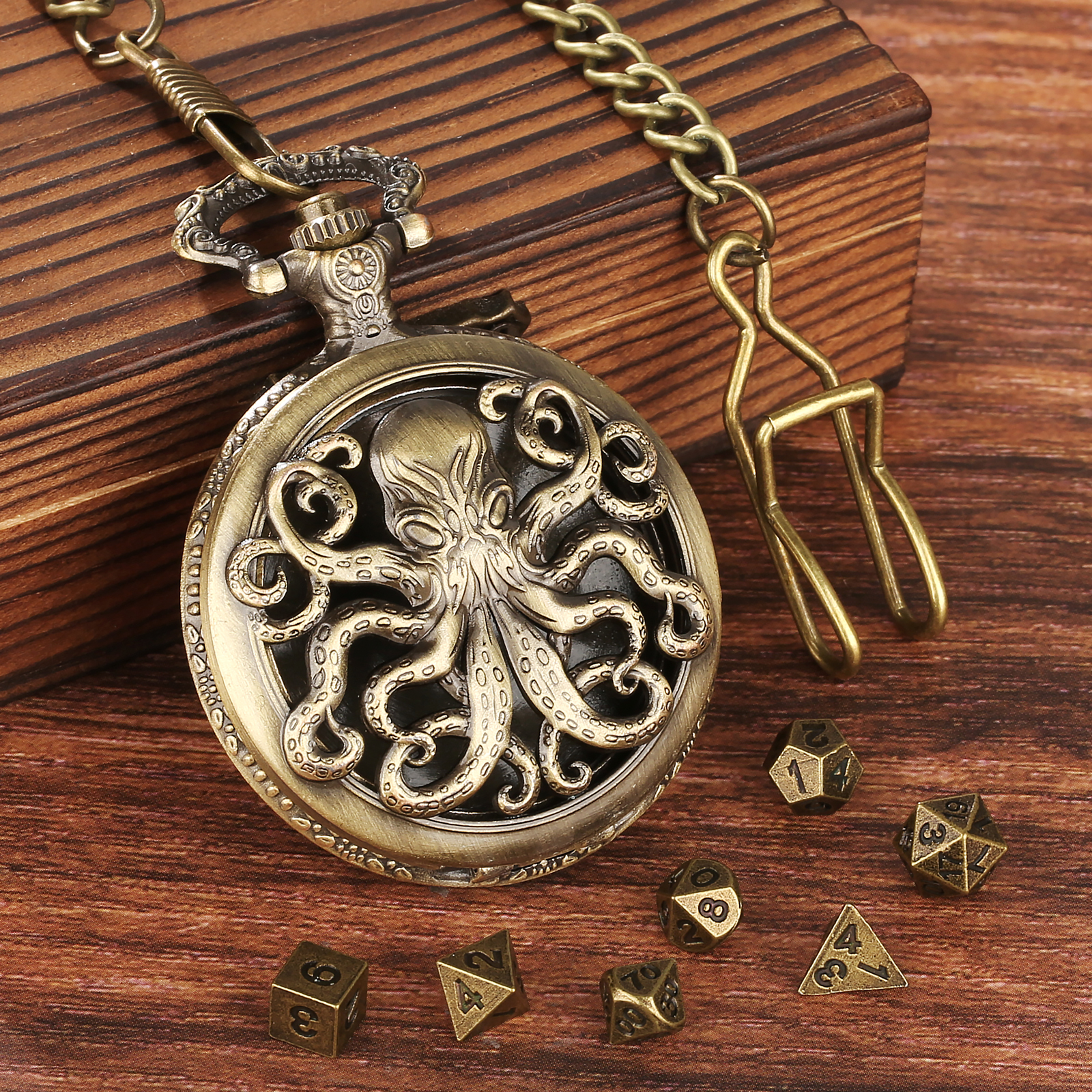 1pcs Octopus Pocket Watch Case - огляд і ціна Board Game Roleplay