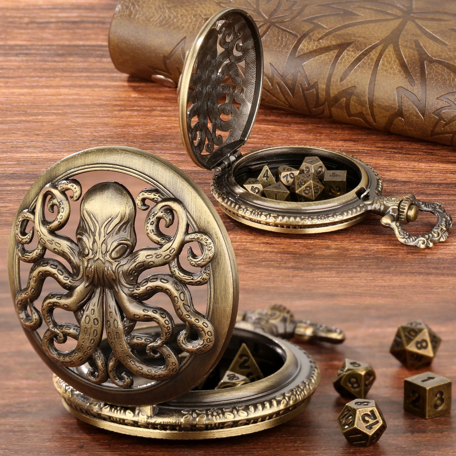 1pcs Octopus Pocket Watch Case - огляд і ціна Board Game Roleplay
