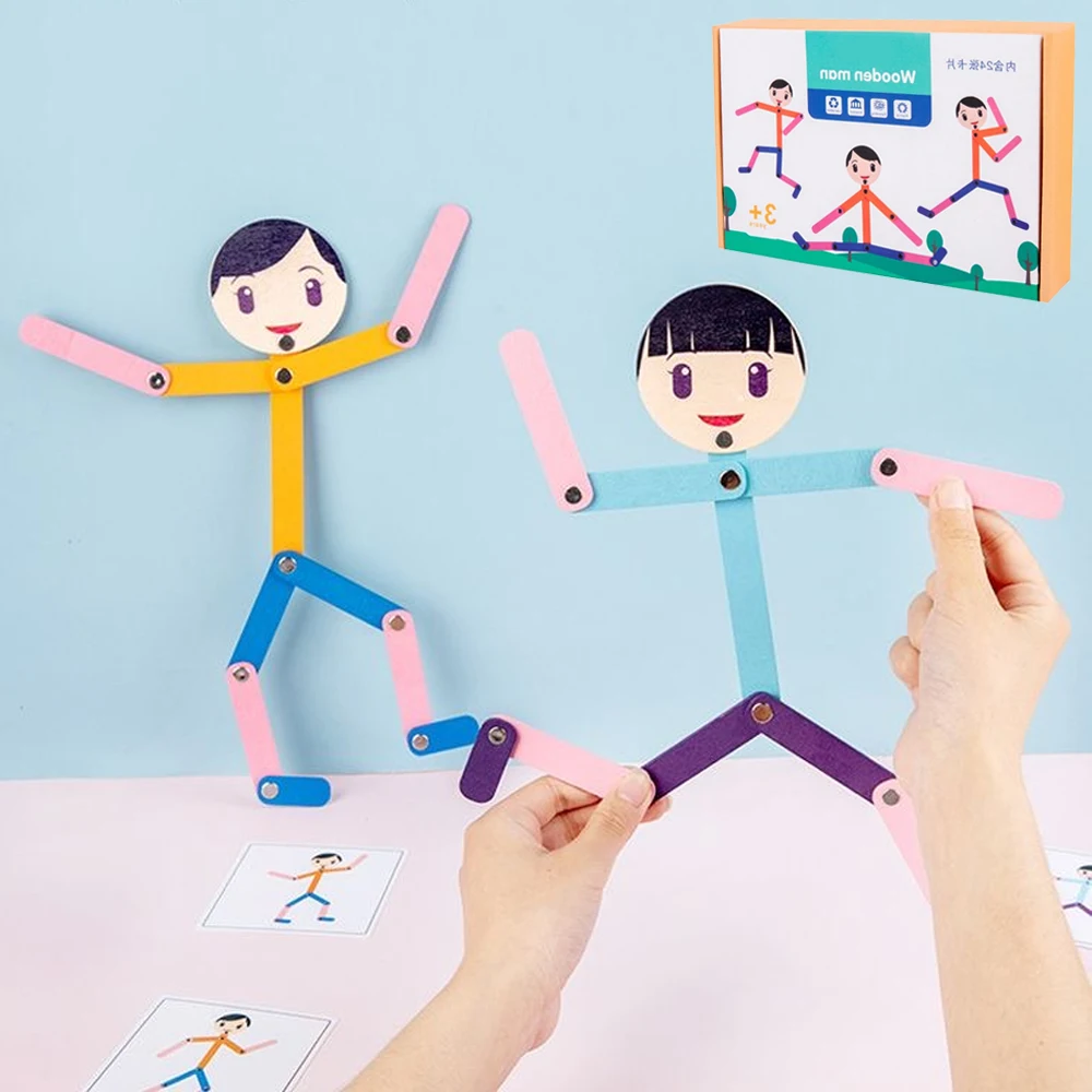 Sport Wooden Man Material DIY  - огляд і ціна Board Game For 6 Years Old
